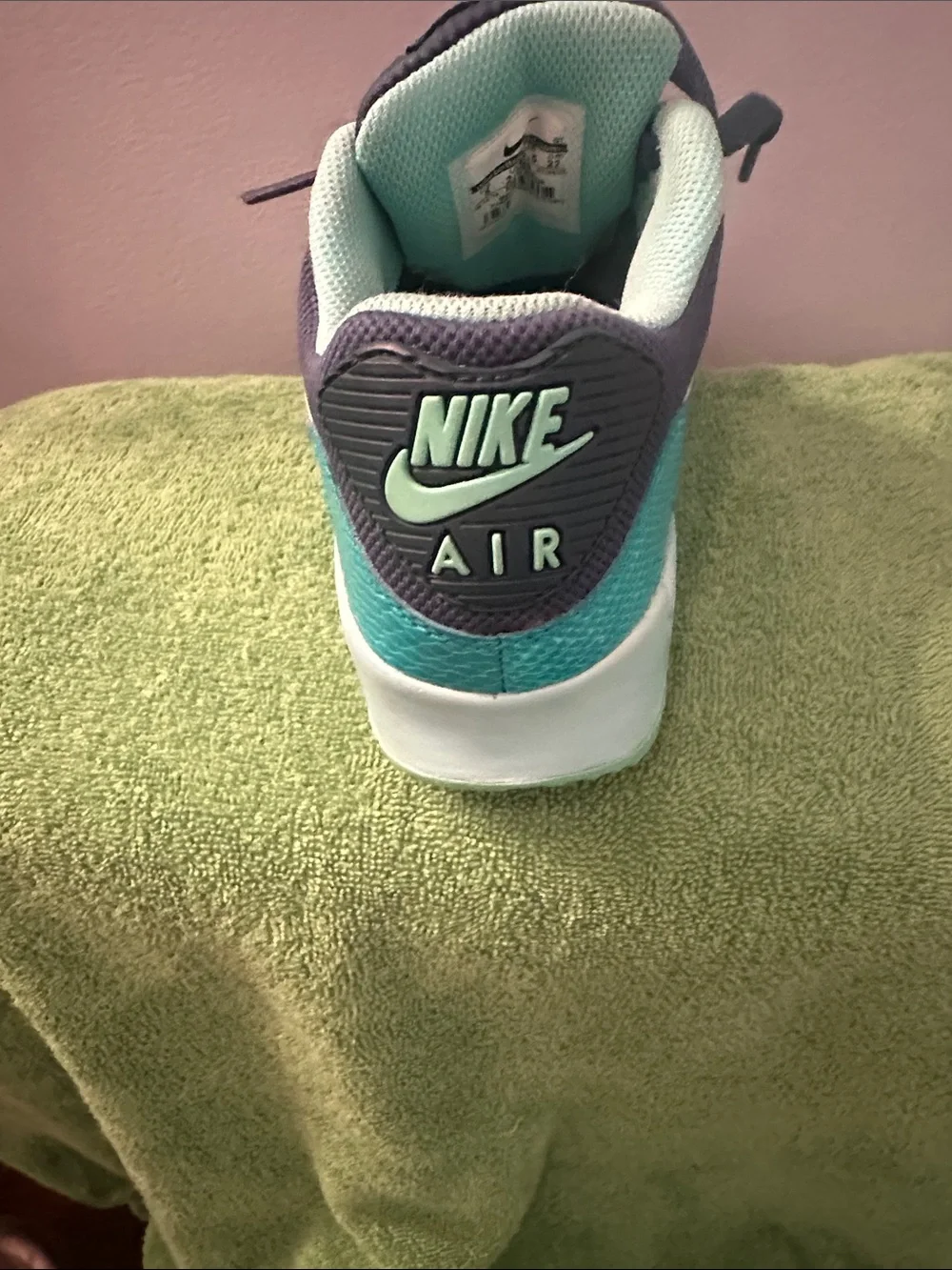 Nike Kids Air Max Navy Teal Coral Active Sneakers